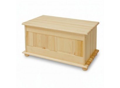 Solid Wood Deco Box Furniture Wood Handcrafted Chest Real Wood 86x45cm