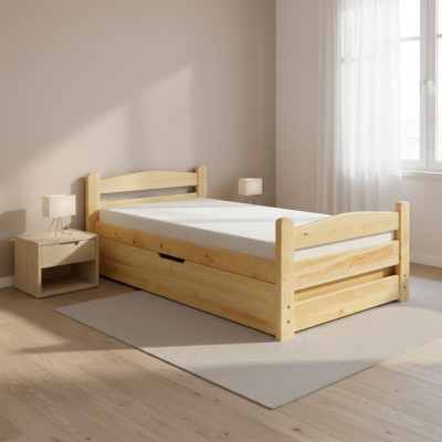 Bedroom wooden bed real wood bed beds hotel 90x200 style solid furniture