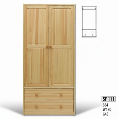 Wardrobe Pine Cabinet Solid Wood Bedroom Wardrobe Cabinets New