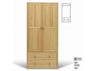 Wardrobe Pine Cabinet Solid Wood Bedroom Wardrobe Cabinets New