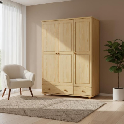 Classic wardrobe closet solid country-style pine cabinets new