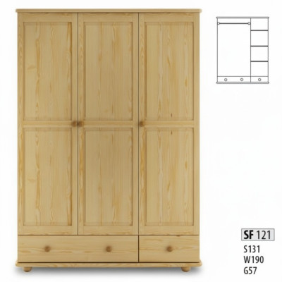 Classic wardrobe closet solid country-style pine cabinets new
