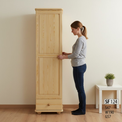 Wardrobe Bedroom Wood Cabinets Pine Wardrobe Solid Furniture