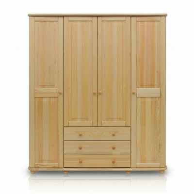Solid wood, genuine wood wardrobe, cabinet, bedroom wardrobe, solid new