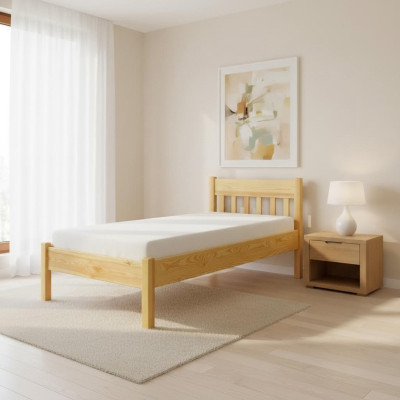 Solid wood bed 100x200 single bed pine solid youth bed full wood bed