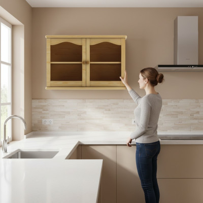 Wall cabinet, kitchen cabinet, solid wood furniture, wood furniture, handmade cabinet, sideboard