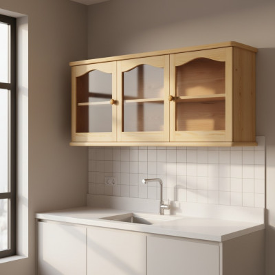 Wall cabinet hanging cabinet storage cabinet kitchen bathroom solid wood furniture real wood showcase