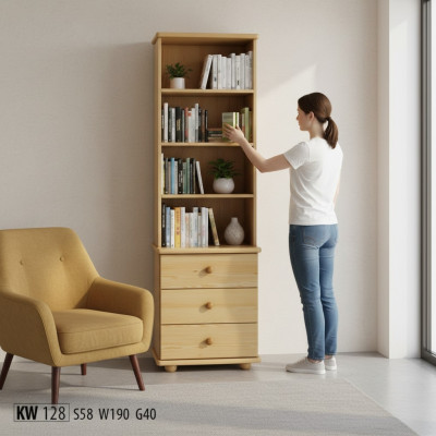 Bookshelf, bookcase, wooden shelf, shelf, cabinet, wall cabinet, wooden furniture, shelves, new.
