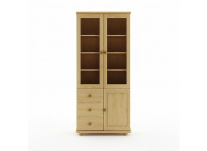 Display cabinet living room furniture sideboard wood display glass cabinet solid real wood