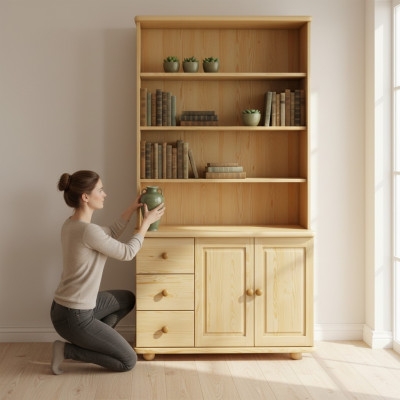 Bookshelf, book wall, wooden shelf, shelf, cabinet, wall cabinet, wood furniture, handmade.