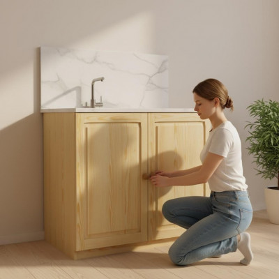 Washbasin cabinet bathroom cabinet bathroom cupboard chest of drawers solid wood furniture new