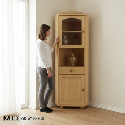 Glass display cabinet corner display corner cabinet real wood solid wood new display cabinets