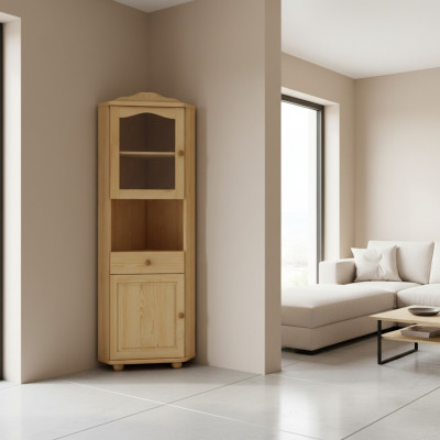 Glass display cabinet corner display corner cabinet real wood solid wood new display cabinets
