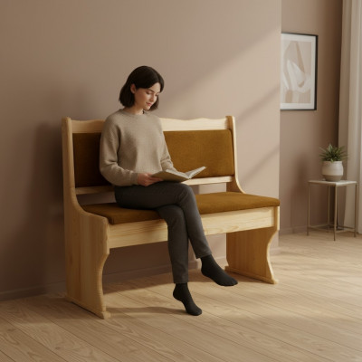 Wooden bench, seating bench 100 cm pine solid wood furniture kitchen bench real wood