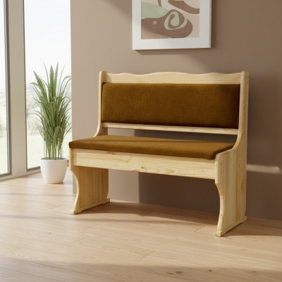 Wooden bench, seating bench 100 cm pine solid wood furniture kitchen bench real wood