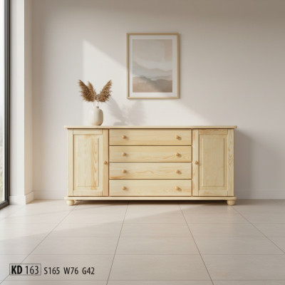 Solid Wood Sideboard Dresser Cabinet Furniture Dressers Real Wood Lowboard New