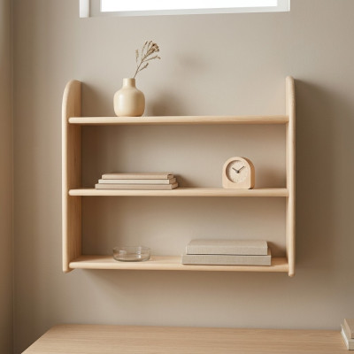 Wall shelf cabinet bookcase bookshelf living room wall shelf real wood