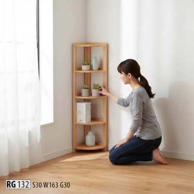 Corner shelf bookcase living room wall shelf real wood shelves corner shelves office new
