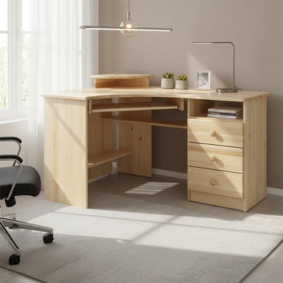 Desk table wood desk tables corner desk computer solid real wood