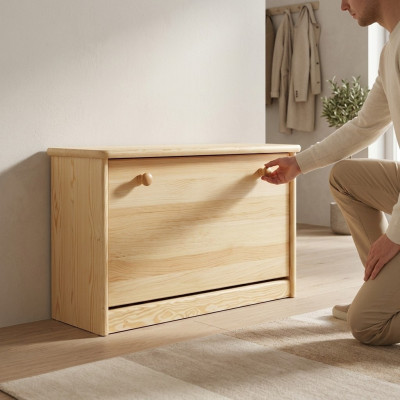 Shoe cabinet pine dresser solid wood furniture shoe flap shoe rack