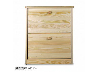 Shoe cabinet 4-compartment dresser solid wood furniture shoe bin shelf