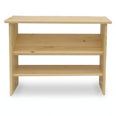 Handmade shoe rack 2-layer shoe stand 2-level shoe shelf real wood