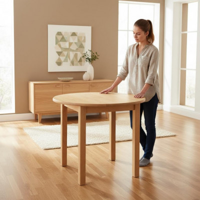 Round dining table wooden table solid pine table handcrafted round table