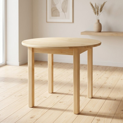 Round dining table wooden table solid pine table handcrafted round table
