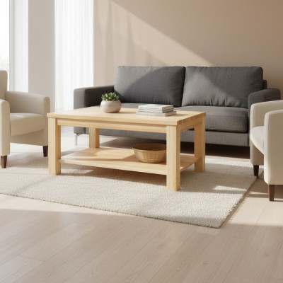 Wooden table coffee tables made of wood solid living room furniture 120x70cm solid tables