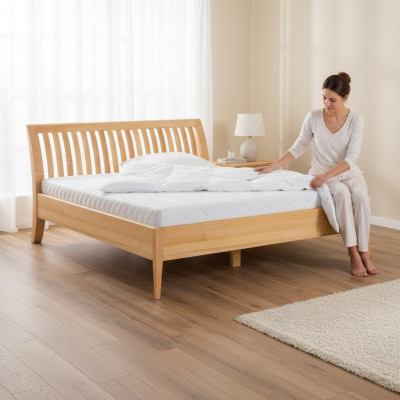 Solid wood bed bedroom beds 100x200 cm single bed solid furniture furniture