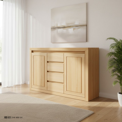Designer chest of drawers, low board, wardrobe, shelf for living room, solid wood.
