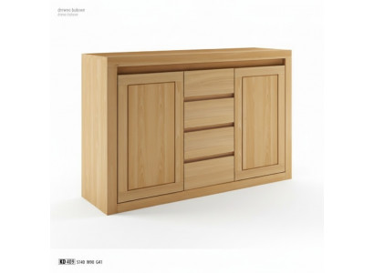 Designer chest of drawers, low board, wardrobe, shelf for living room, solid wood.