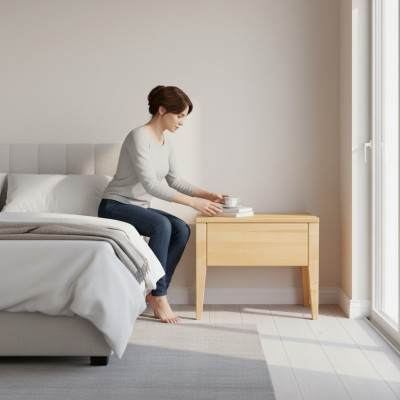 Solid wood furniture bedside tables bedside consoles handcrafted side table