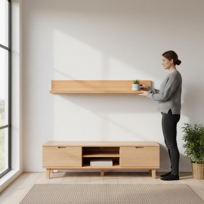 Wooden shelf, handcrafted bookshelf for home and office plant shelves