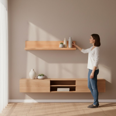 Regal bookshelf new solid pine natural handmade shelf shelves office floor