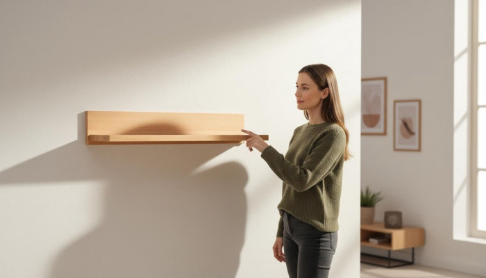 Storage Hotel Style Living Room Wall Shelf Book Storage Cabinet Shelves 80x25cm