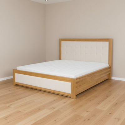 Solid Wood Double Bed, Beech Wood Bedroom Furniture, Wooden, New, 180x200cm