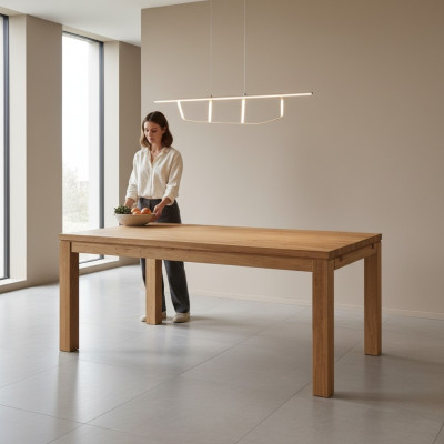 Table, wood tables 200x100cm, wood dining tables, conference solid wood, real oak, new