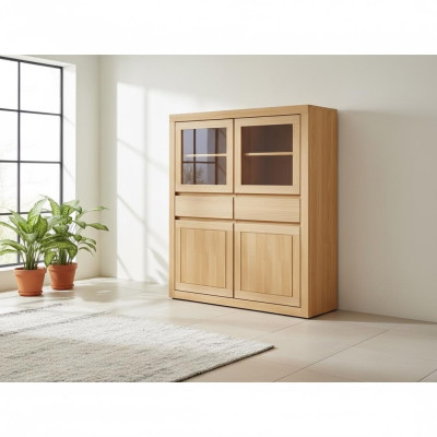 Handmade wooden sideboard sideboard made of real wood shelf living room