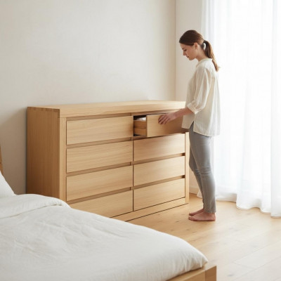 XXL drawer dresser solid wood cabinet oak solid wood dressers sideboard new