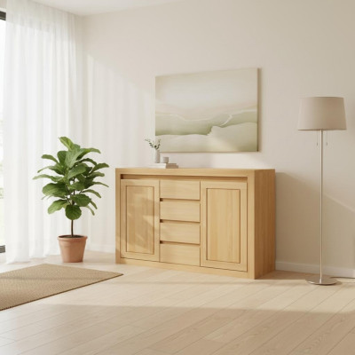 Sideboard Dresser Solid Wood Cabinets Real Wood Oak 140x90cm Dressers Cabinet