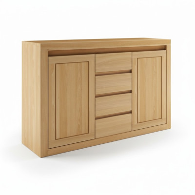 Sideboard Dresser Solid Wood Cabinets Real Wood Oak 140x90cm Dressers Cabinet