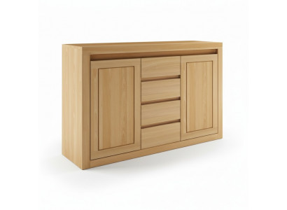 Sideboard Dresser Solid Wood Cabinets Real Wood Oak 140x90cm Dressers Cabinet