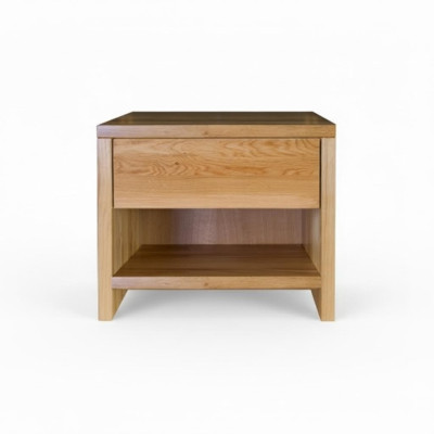 Nightstand Night Table Night Console 1 Drawer Solid Wood Shelf Console Oak
