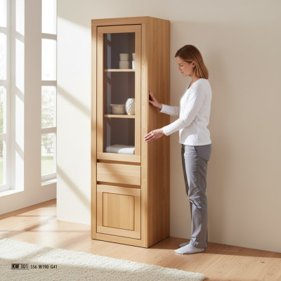 Solid wood display cabinet tall cupboard glass showcases solid furniture real wood cabinets new