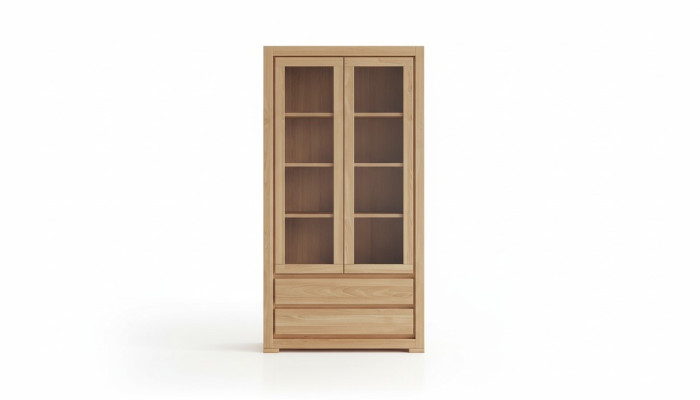 Wood display cabinet, solid wood living room cabinet, wood cabinets, glass display cases, new.
