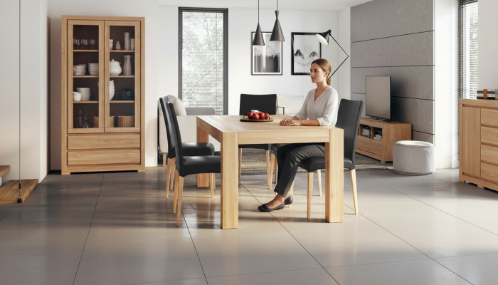 Dining table, wooden table, handcrafted solid wood conference table, dining room, living room