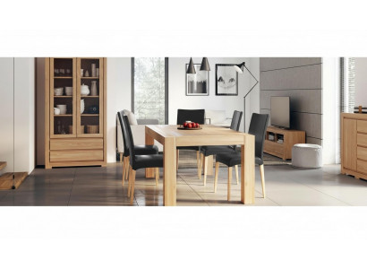 Dining table, wooden table, handcrafted solid wood conference table, dining room, living room