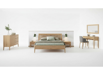 Bedroom wooden bed real wood beds hotel 180x200 style solid furniture
