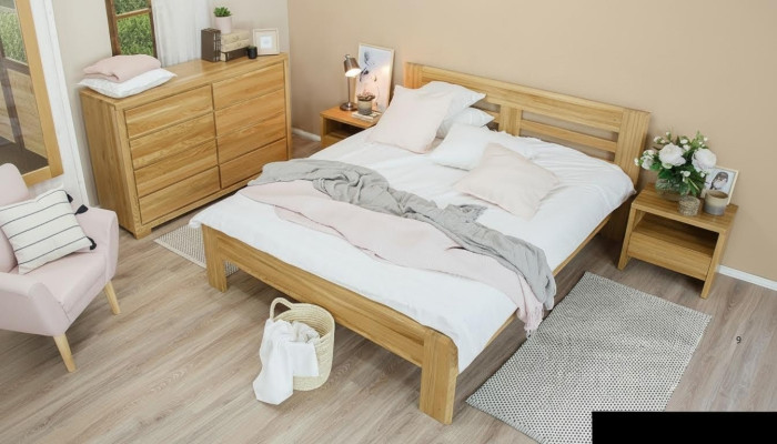Solid Wood Bed 180x200 Double Bed Beech Solid Real Wooden Bed Full Solid Wood Bed New